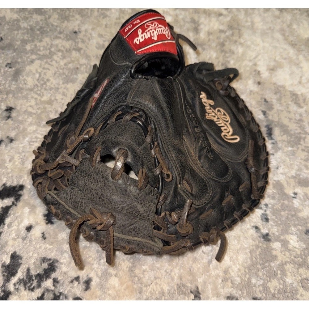 Rawlings Mens Black Size 32.5" Baseball Catchers Mitt D325BWCM RHT